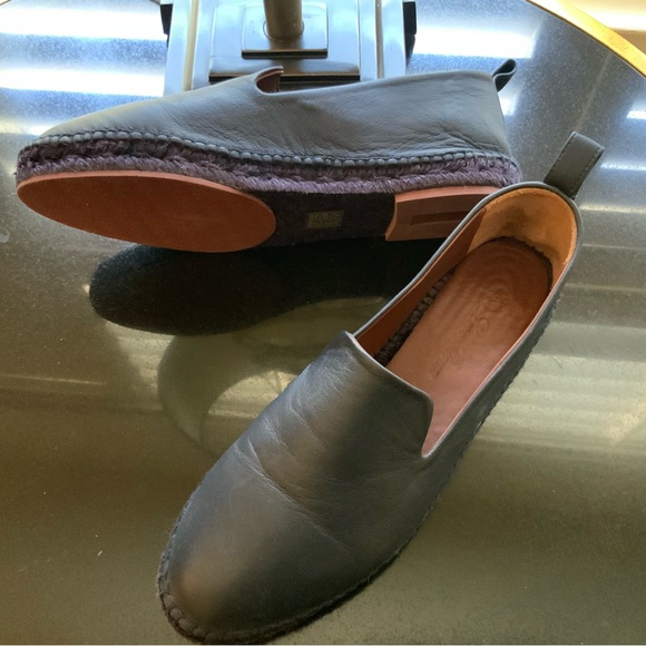 Loro Piana Dark Blue Agata Walk Leather Espadrilles NWOT - Picture 4 of 10